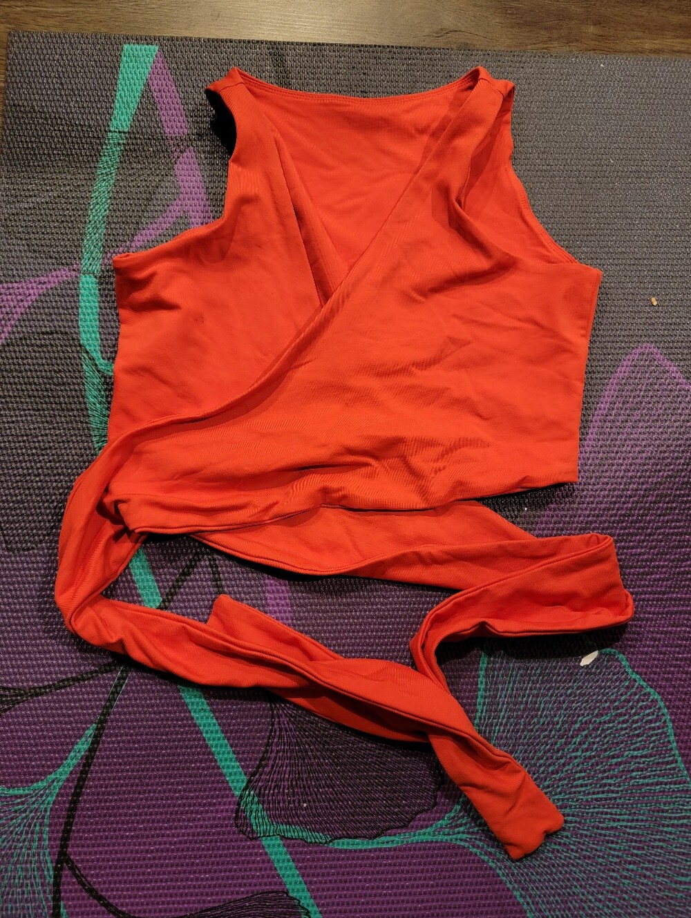 Red Reversible Wrap Swim Top (Free Label Red Saturna Swim Top)